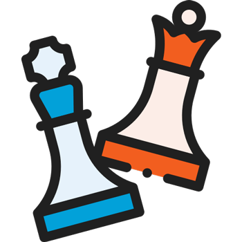 Chess king queen icon