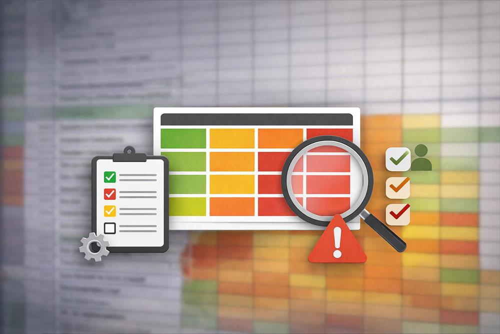 Concept screenshot of a change heatmap template