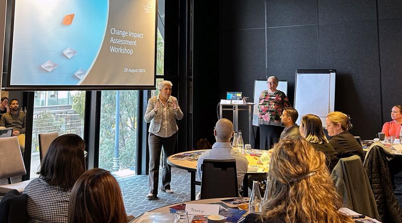 Tracey presenting at in-person workshop