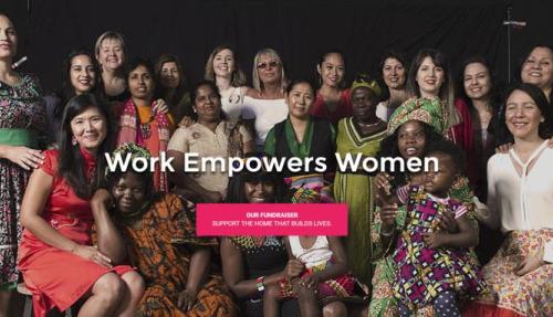 Sisterworks team with text Work Empowers Women