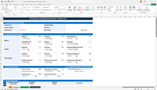 Change complexity tool template