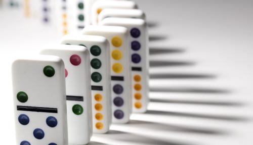 Dominoes all lined up