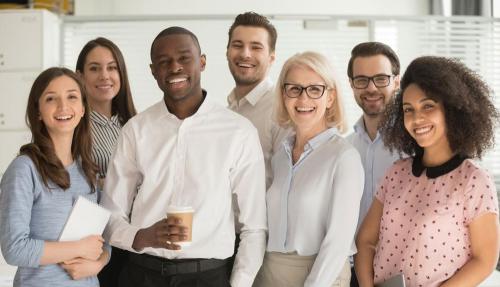 Professional team together