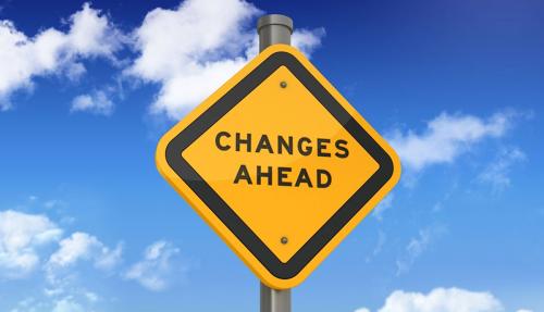 Change road sign